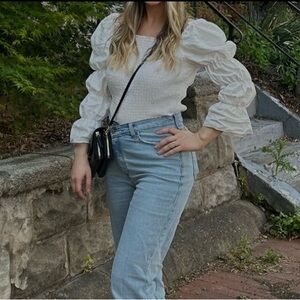 Elegant White Off-Shoulder Top